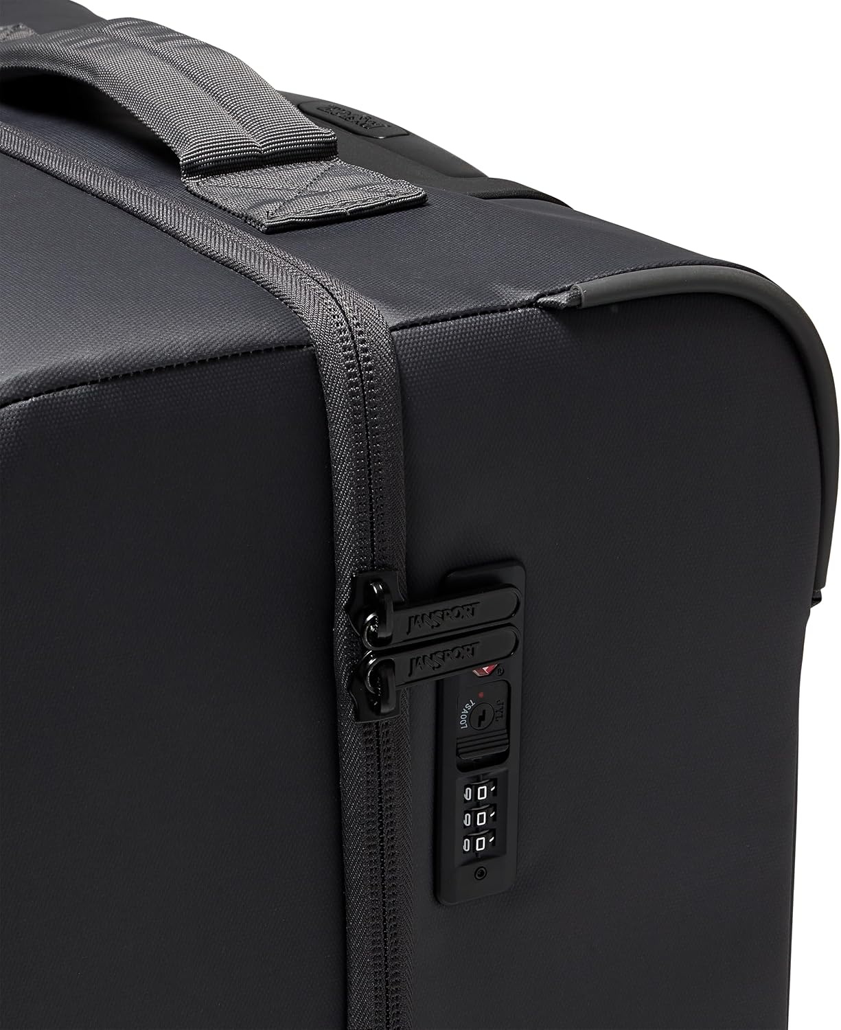image:imageJanSport Good Latitude Carry On Spinner Suitcase 42L Water Resistant Travel Luggage with 16 Inch Laptop Sleeve Durable Lightweight Rolling Hardside Softside Carryon Bag Elemental BlueSmokey Grit