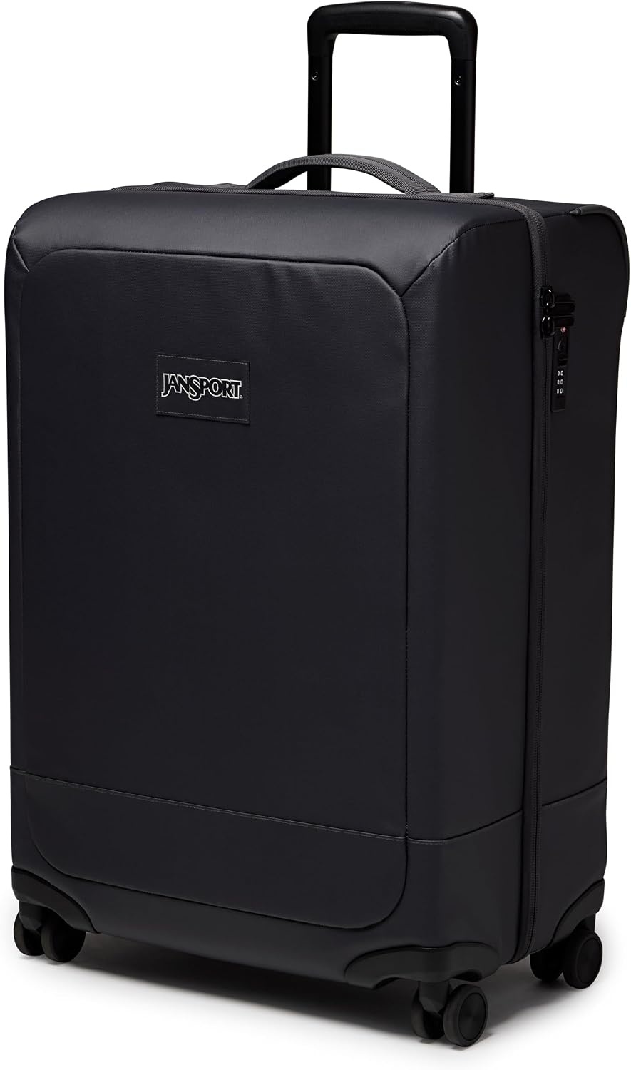 image:imageJanSport Good Latitude Carry On Spinner Suitcase 42L Water Resistant Travel Luggage with 16 Inch Laptop Sleeve Durable Lightweight Rolling Hardside Softside Carryon Bag Elemental BlueSmokey Grit