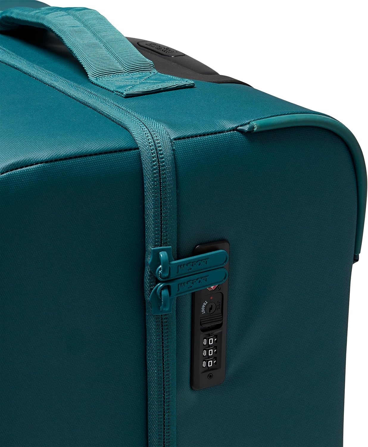 image:imageJanSport Good Latitude Carry On Spinner Suitcase 42L Water Resistant Travel Luggage with 16 Inch Laptop Sleeve Durable Lightweight Rolling Hardside Softside Carryon Bag Elemental BlueEmerald Pool