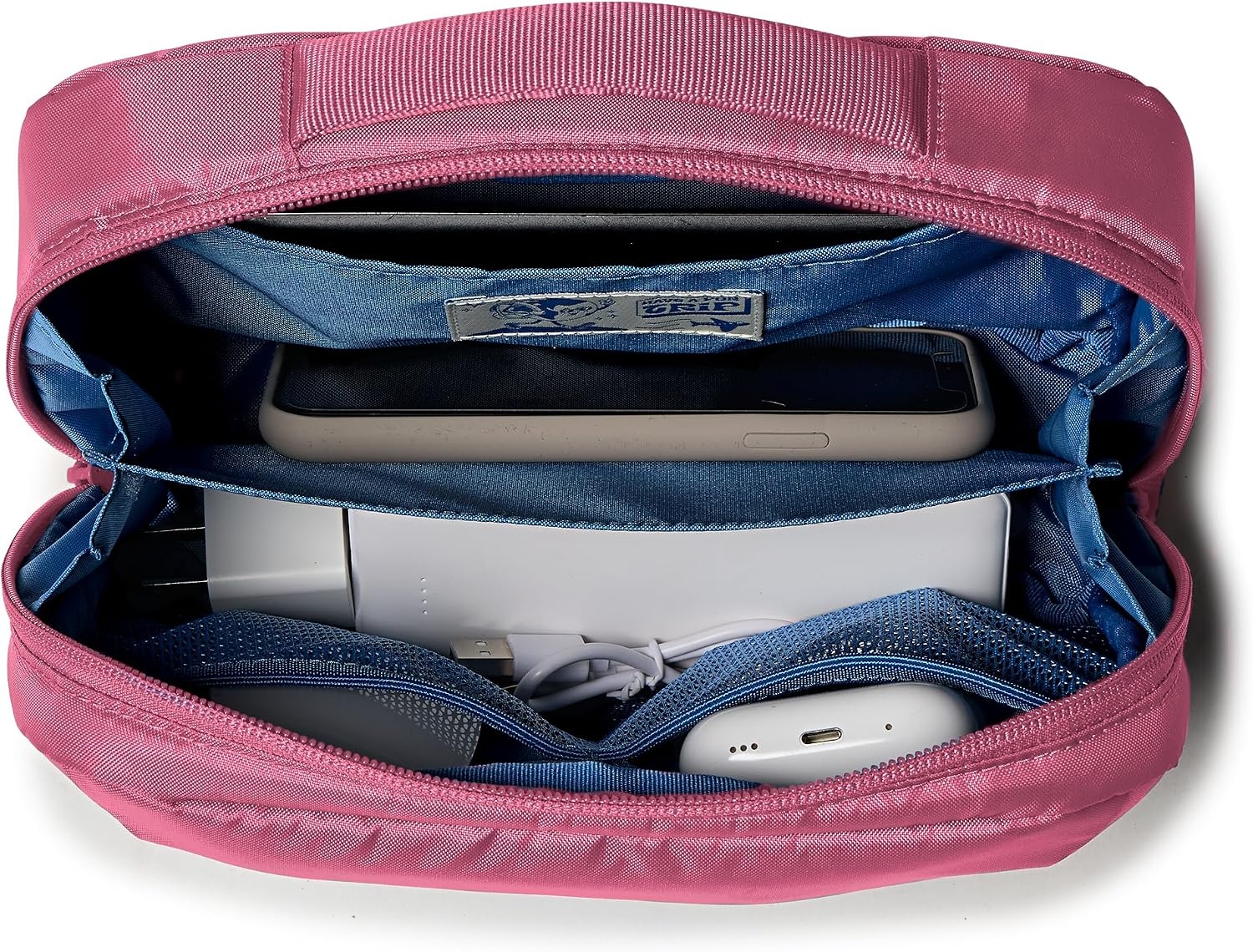 image:imageJanSport Good Latitude Tech Organizer 5L Padded Electronics Travel Case Charger Bag for Phone Cords Power Banks Adapters and Accessories Elemental BlueMauve Haze