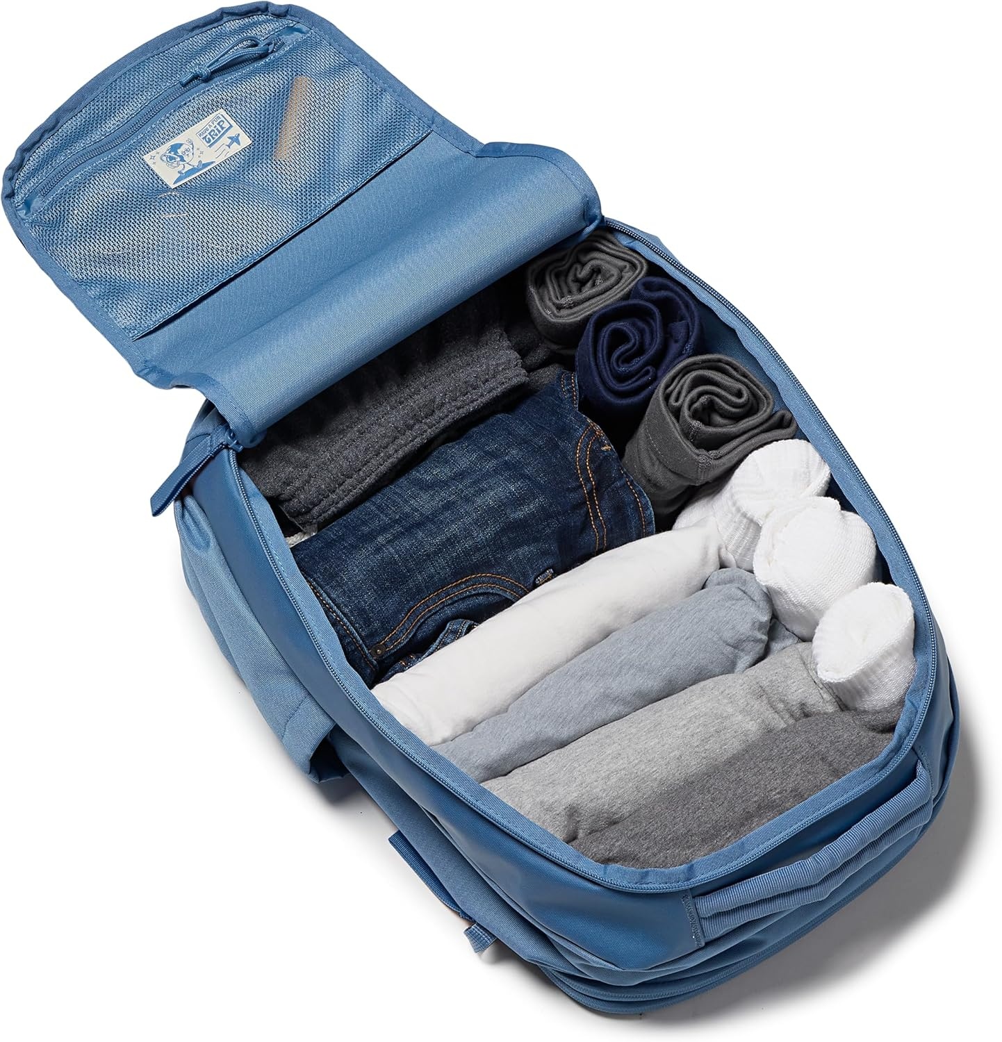 image:imageJanSport Good Latitude Travel Pack 30L WaterResistant Carry On Backpack 16 Inch Padded Laptop Sleeve amp Luggage Strap Weekender Bag Smokey GritElemental Blue