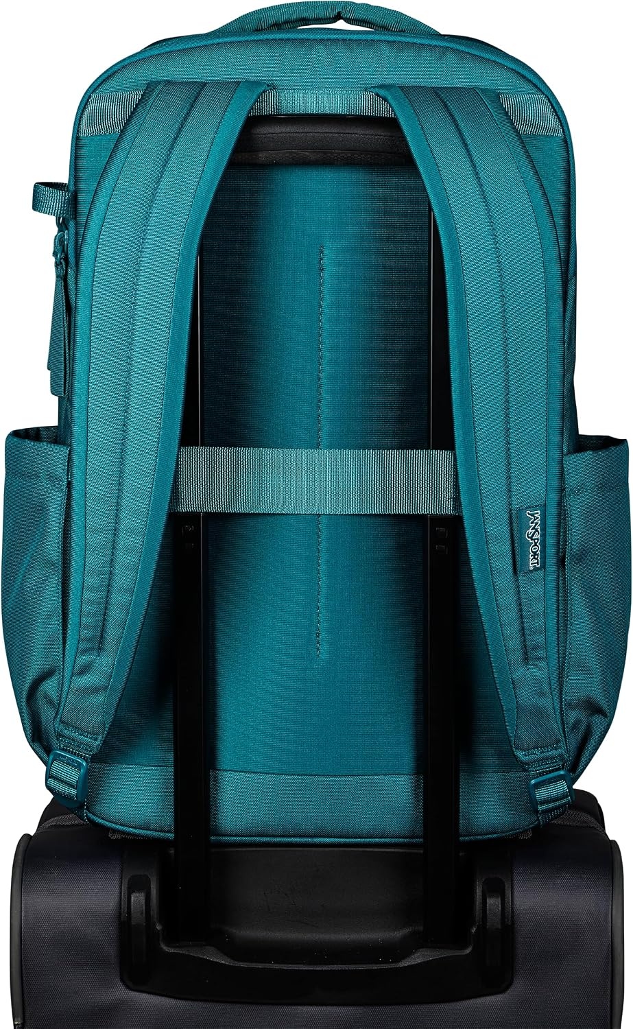 image:imageJanSport Good Latitude Travel Pack 30L WaterResistant Carry On Backpack 16 Inch Padded Laptop Sleeve amp Luggage Strap Weekender Bag Smokey GritEmerald Pool