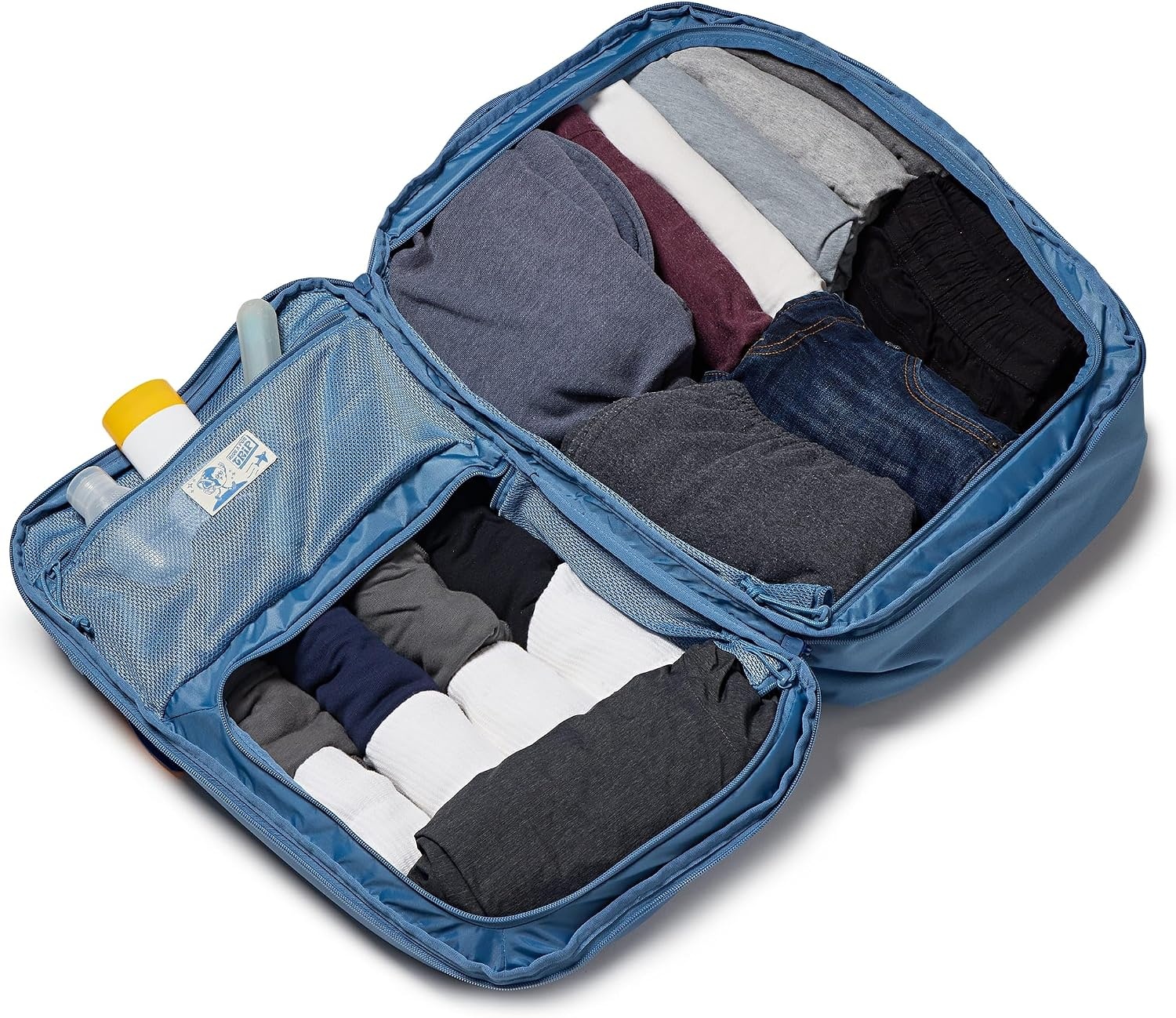 image:imageJanSport Good Latitude Travel Pack 40L Large Carry On Backpack AntiTheft Zippers amp 16 Inch Laptop Sleeve Weekender Bag for Travel Smokey GritElemental Blue