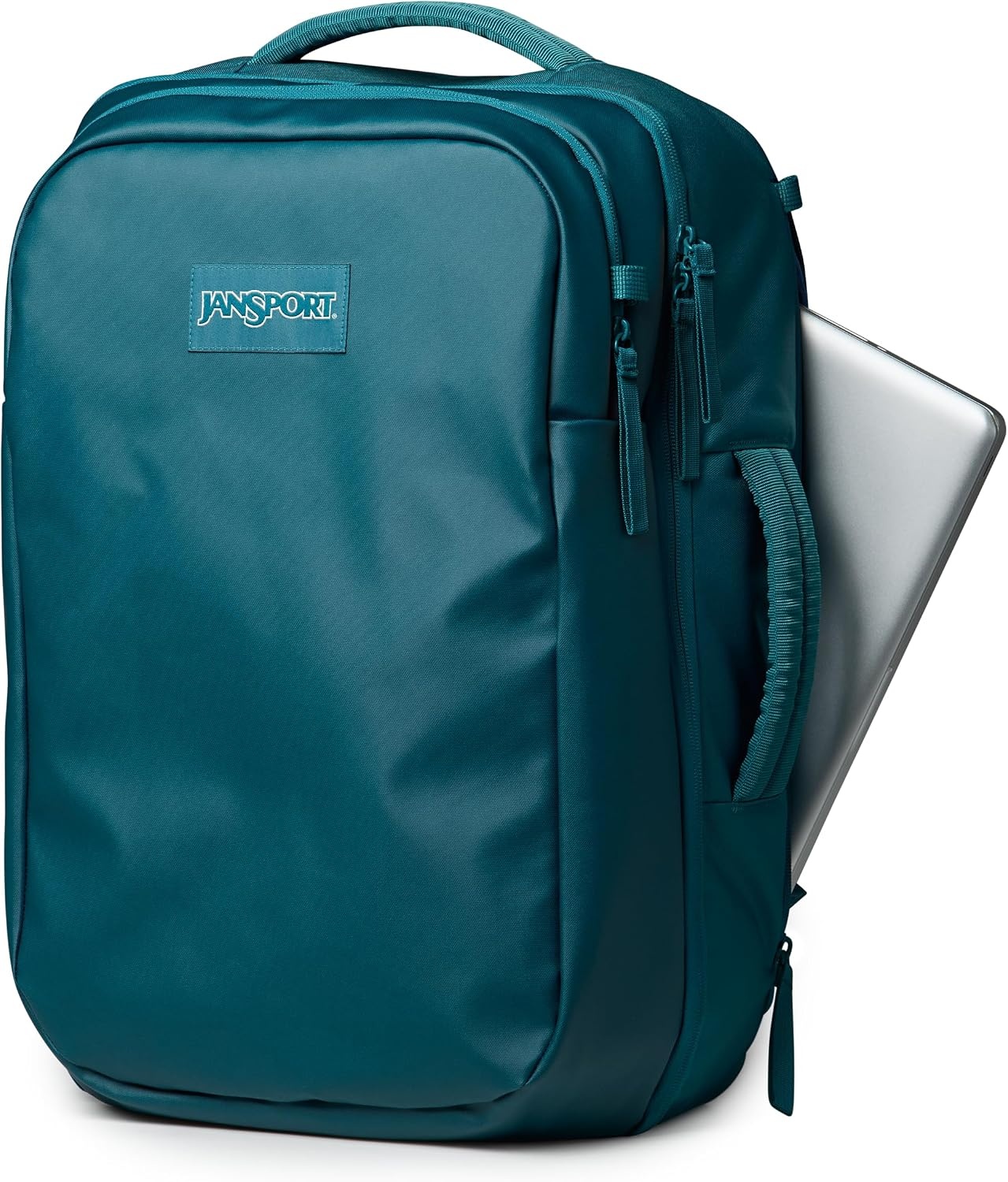 image:imageJanSport Good Latitude Travel Pack 40L Large Carry On Backpack AntiTheft Zippers amp 16 Inch Laptop Sleeve Weekender Bag for Travel Smokey GritEmerald Pool