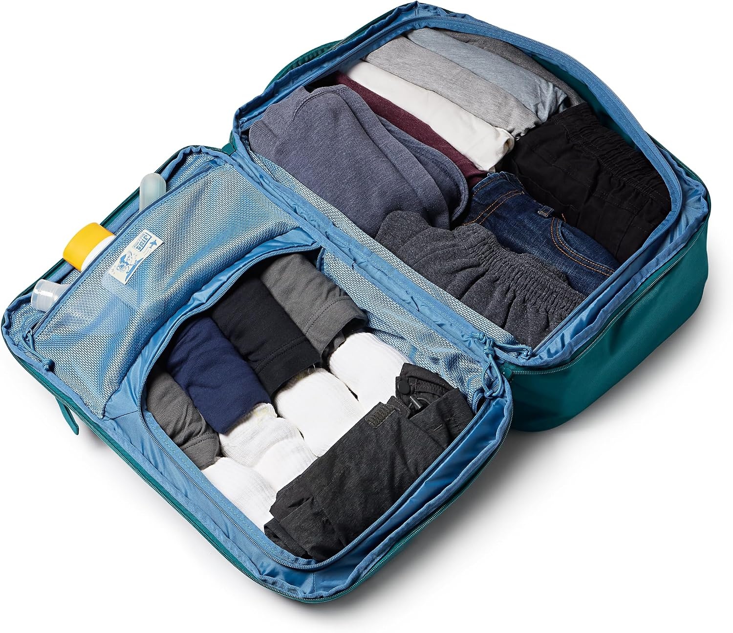 image:imageJanSport Good Latitude Travel Pack 40L Large Carry On Backpack AntiTheft Zippers amp 16 Inch Laptop Sleeve Weekender Bag for Travel Smokey GritEmerald Pool