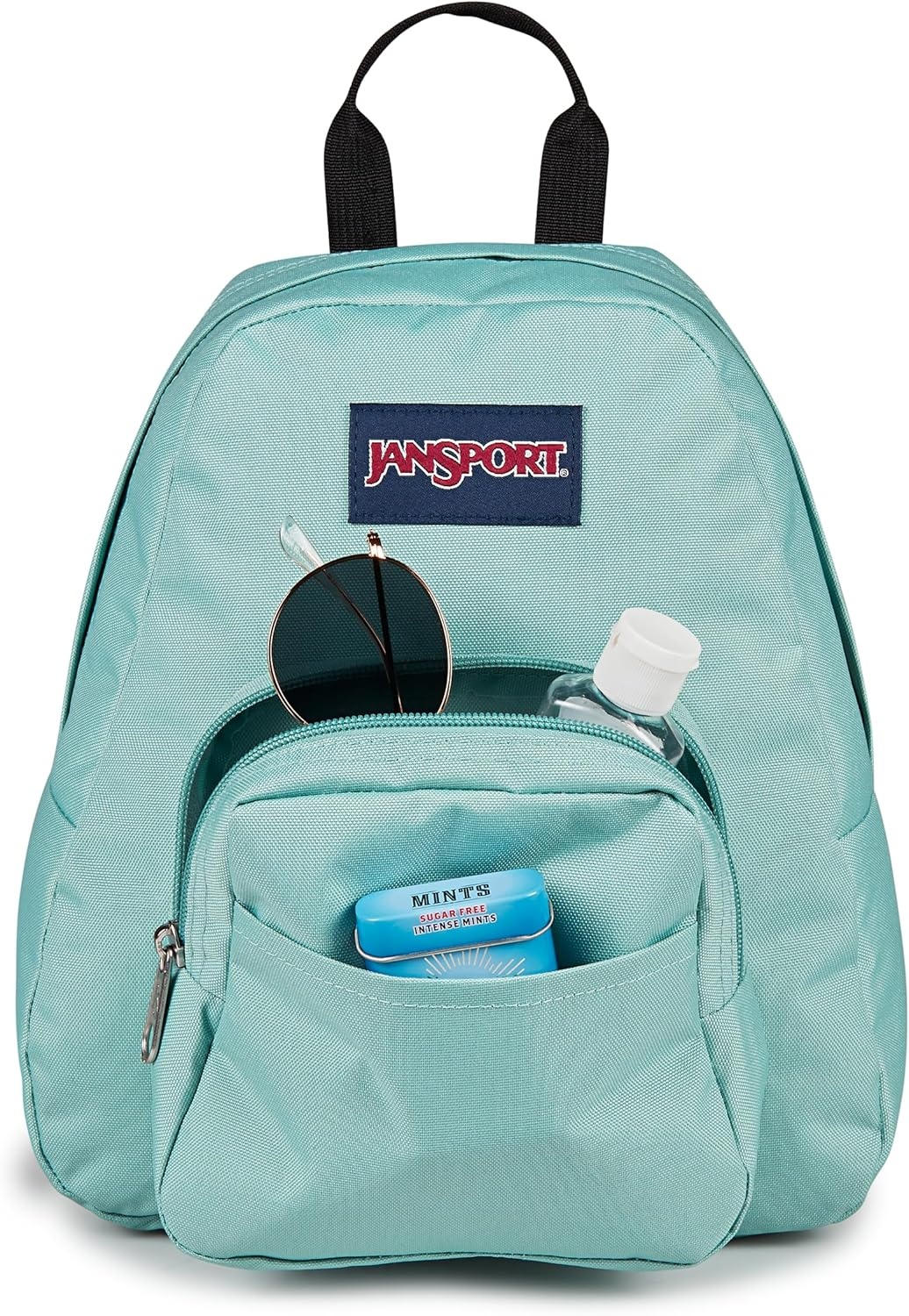 image:imageJanSport Half Pint Mini Backpack 102 L Durable Mini Bag Purse with Adjustable Shoulder Straps Single Main Compartment Zippered Stash Pocket BlackFaded Sage