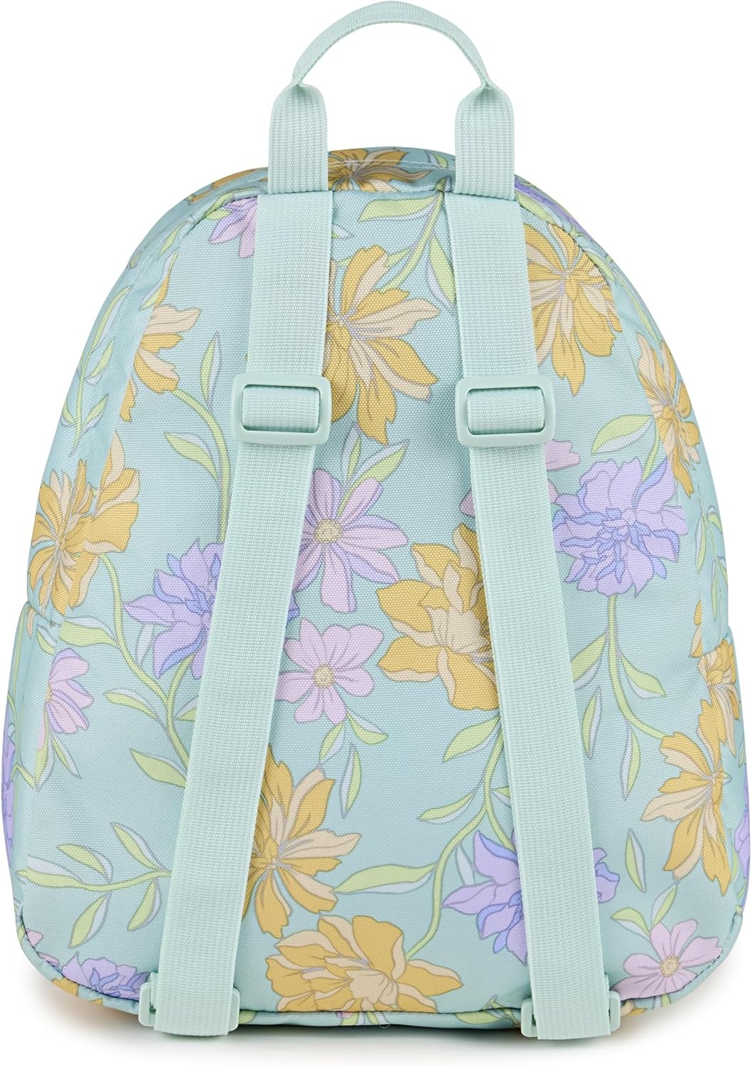 image:imageJanSport Half Pint Mini Backpack 102 L Durable Mini Bag Purse with Adjustable Shoulder Straps Single Main Compartment Zippered Stash Pocket BlackFaded Floral Fresh Mint