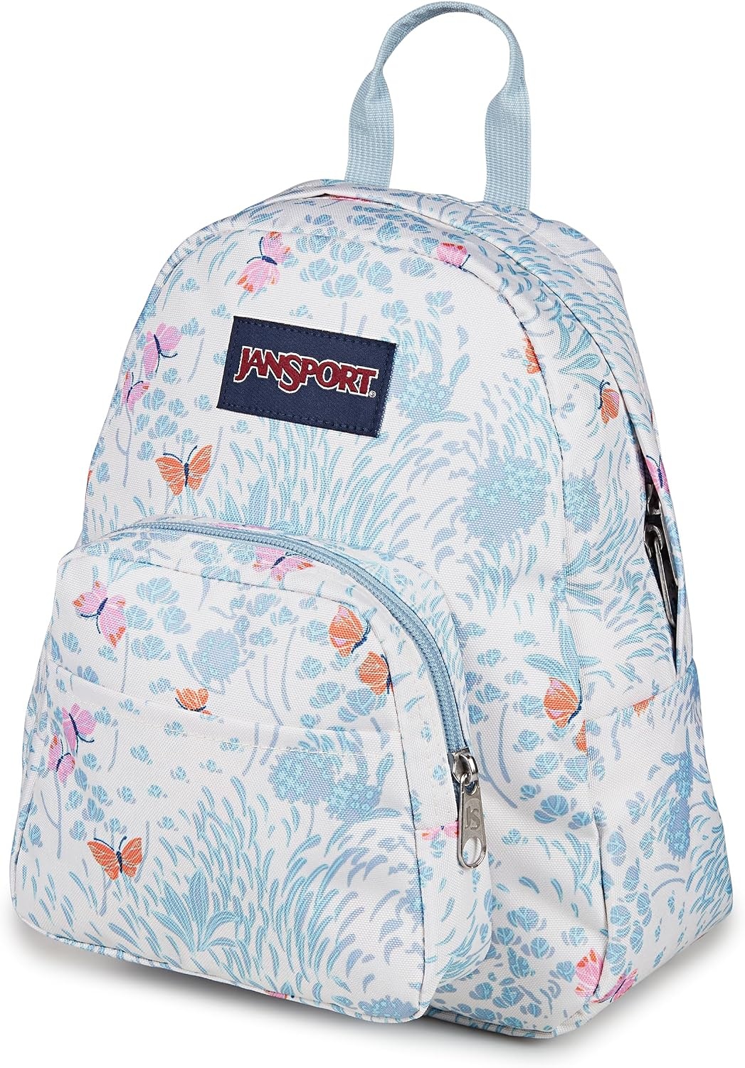 image:imageJanSport Half Pint Mini Backpack 102 L Durable Mini Bag Purse with Adjustable Shoulder Straps Single Main Compartment Zippered Stash Pocket BlackFluttering Fields