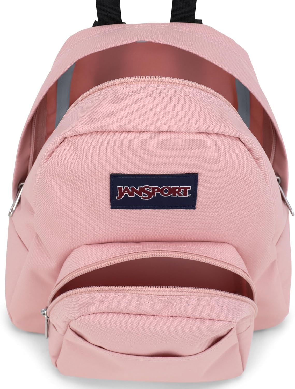 image:imageJanSport Half Pint Mini Backpack 102 L Durable Mini Bag Purse with Adjustable Shoulder Straps Single Main Compartment Zippered Stash Pocket BlackMisty Rose
