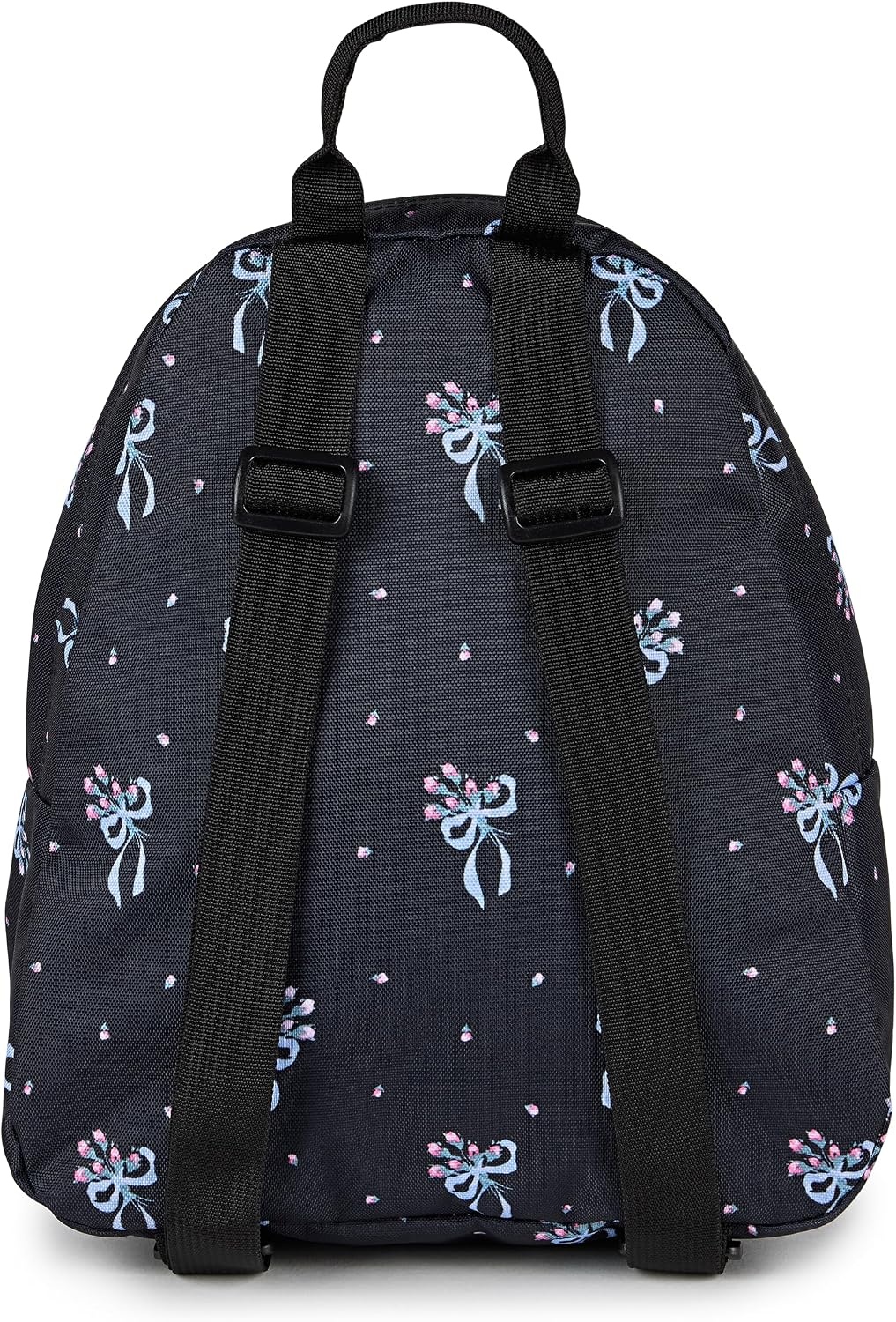image:imageJanSport Half Pint Mini Backpack 102 L Durable Mini Bag Purse with Adjustable Shoulder Straps Single Main Compartment Zippered Stash Pocket BlackPastel Petals BlackBluePinkGreen