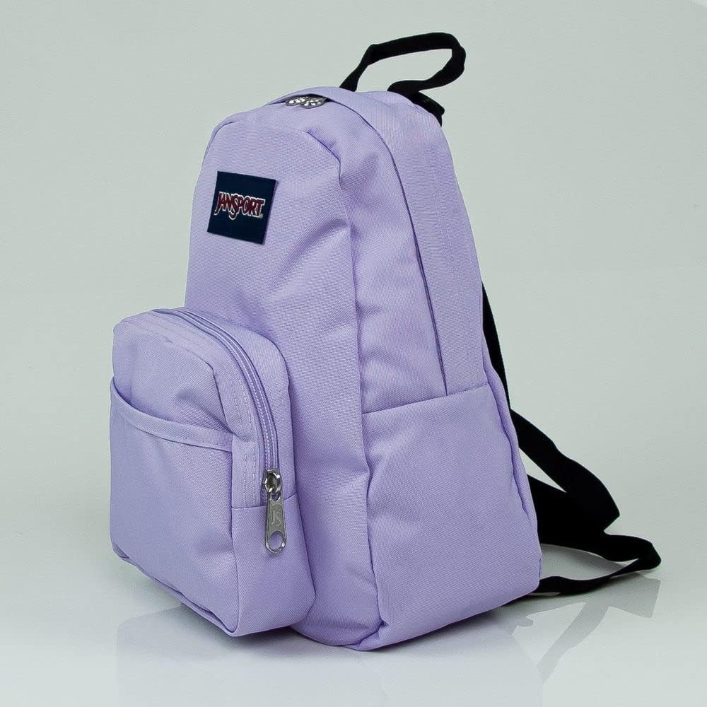 image:imageJanSport Half Pint Mini Backpack 102 L Durable Mini Bag Purse with Adjustable Shoulder Straps Single Main Compartment Zippered Stash Pocket BlackPastel Lilac