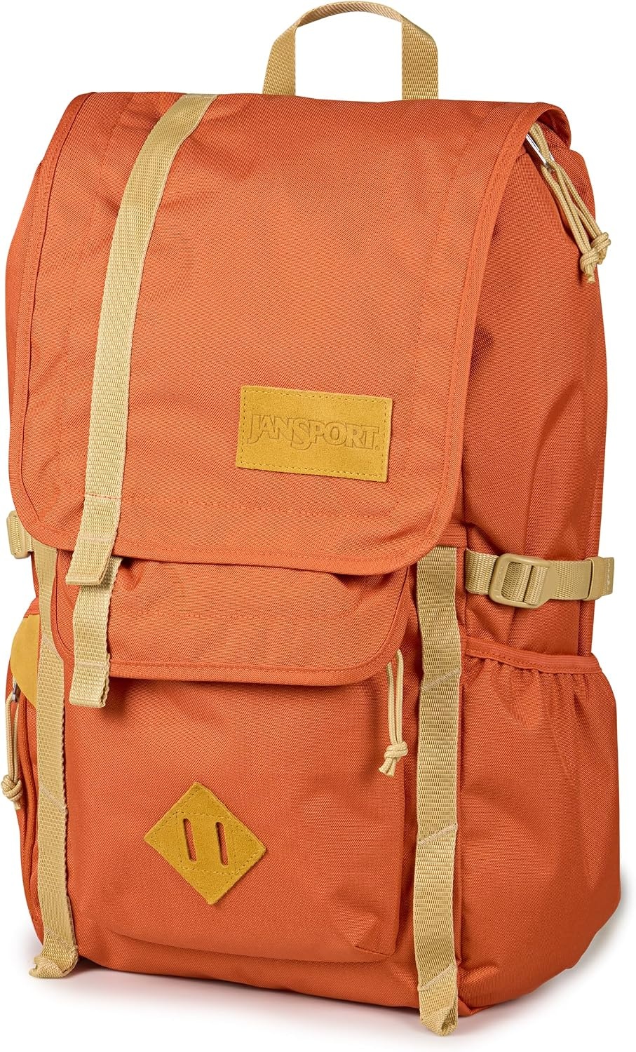image:imageJanSport Hatchet Backpack 15inch Padded Laptop Compartment Dual Water Bottle Pockets Side Compression Straps BlackDune Red