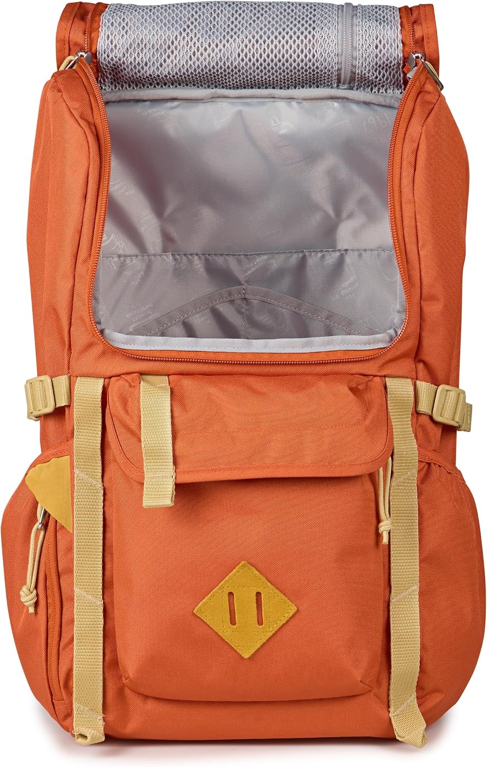 image:imageJanSport Hatchet Backpack 15inch Padded Laptop Compartment Dual Water Bottle Pockets Side Compression Straps BlackDune Red