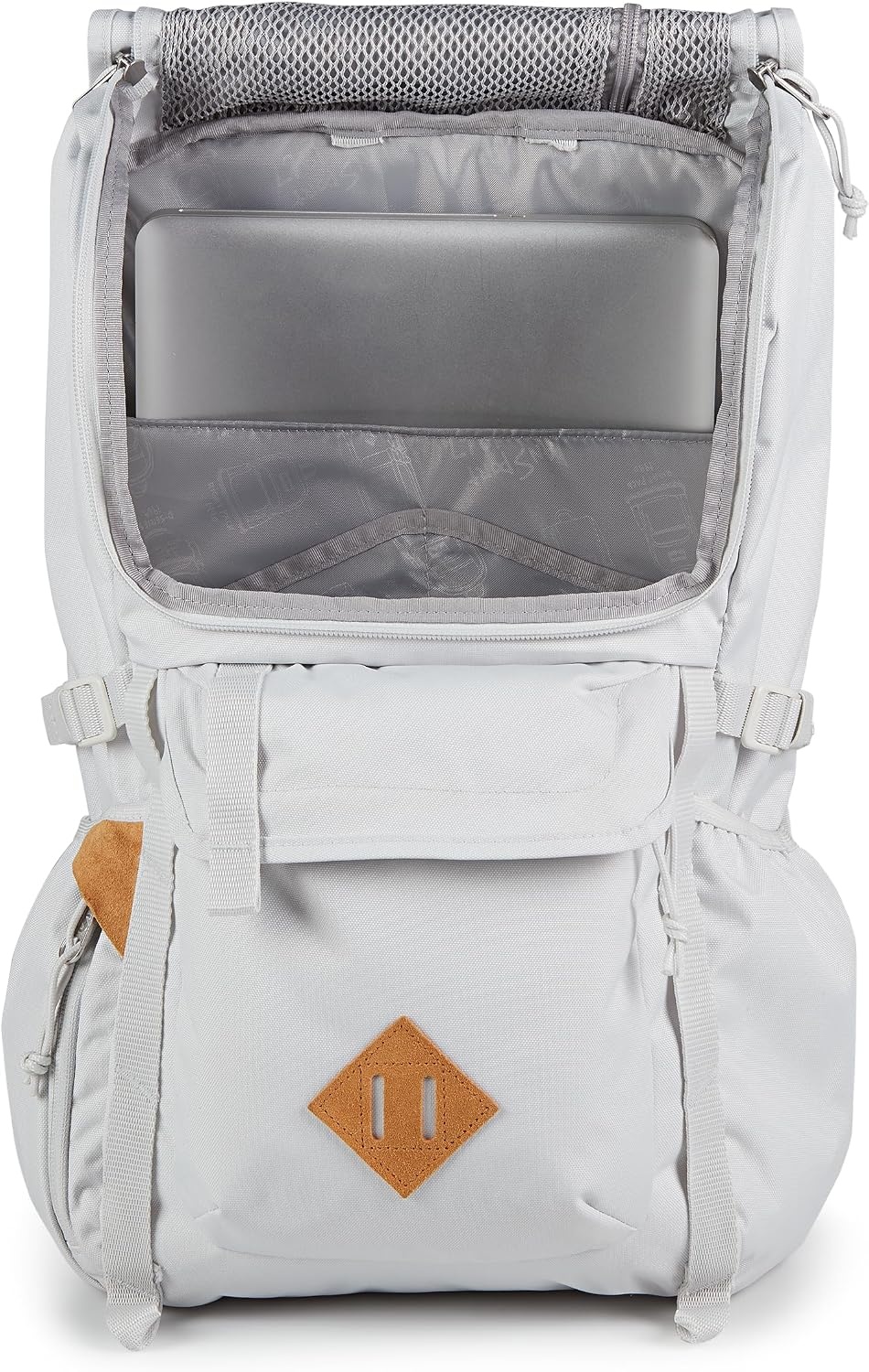 image:imageJanSport Hatchet Backpack 15inch Padded Laptop Compartment Dual Water Bottle Pockets Side Compression Straps BlackOyster Mushroom