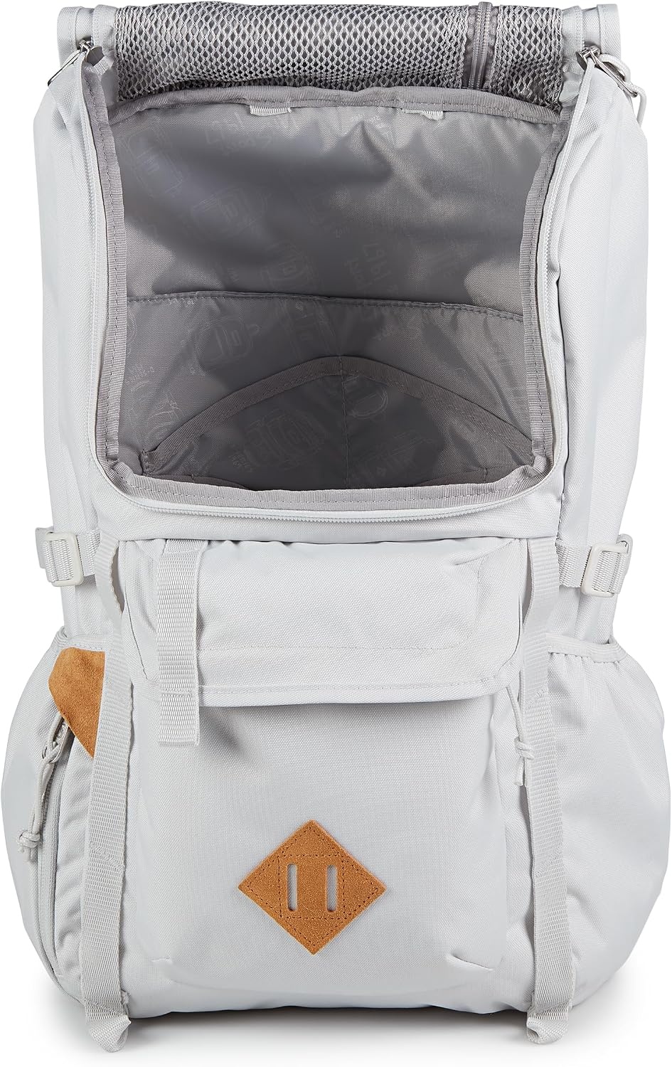 image:imageJanSport Hatchet Backpack 15inch Padded Laptop Compartment Dual Water Bottle Pockets Side Compression Straps BlackOyster Mushroom