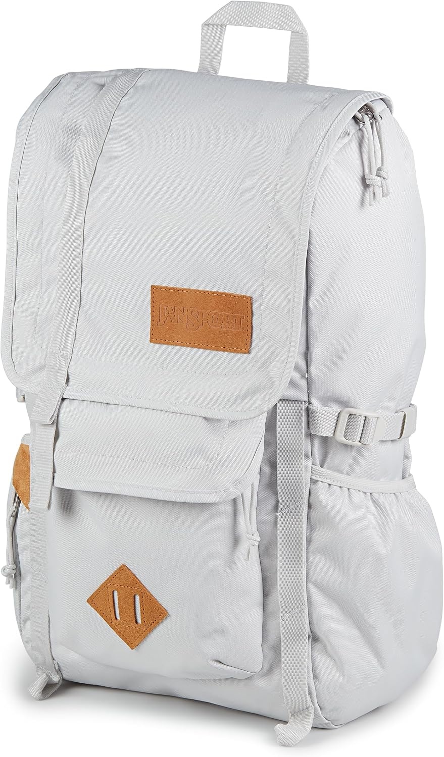 image:imageJanSport Hatchet Backpack 15inch Padded Laptop Compartment Dual Water Bottle Pockets Side Compression Straps BlackOyster Mushroom