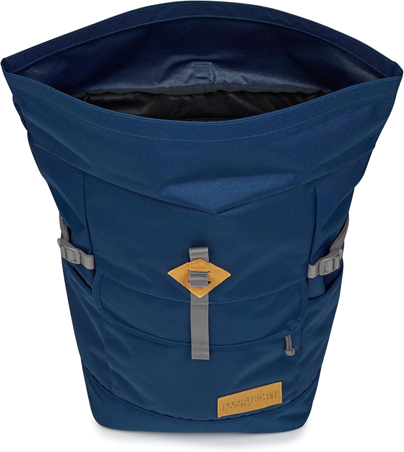 image:imageJanSport Hatchet Rolltop Backpack 17inch Padded Laptop Sleeve Spacious Main Compartment Dual Water Bottle Pockets BlackNavy