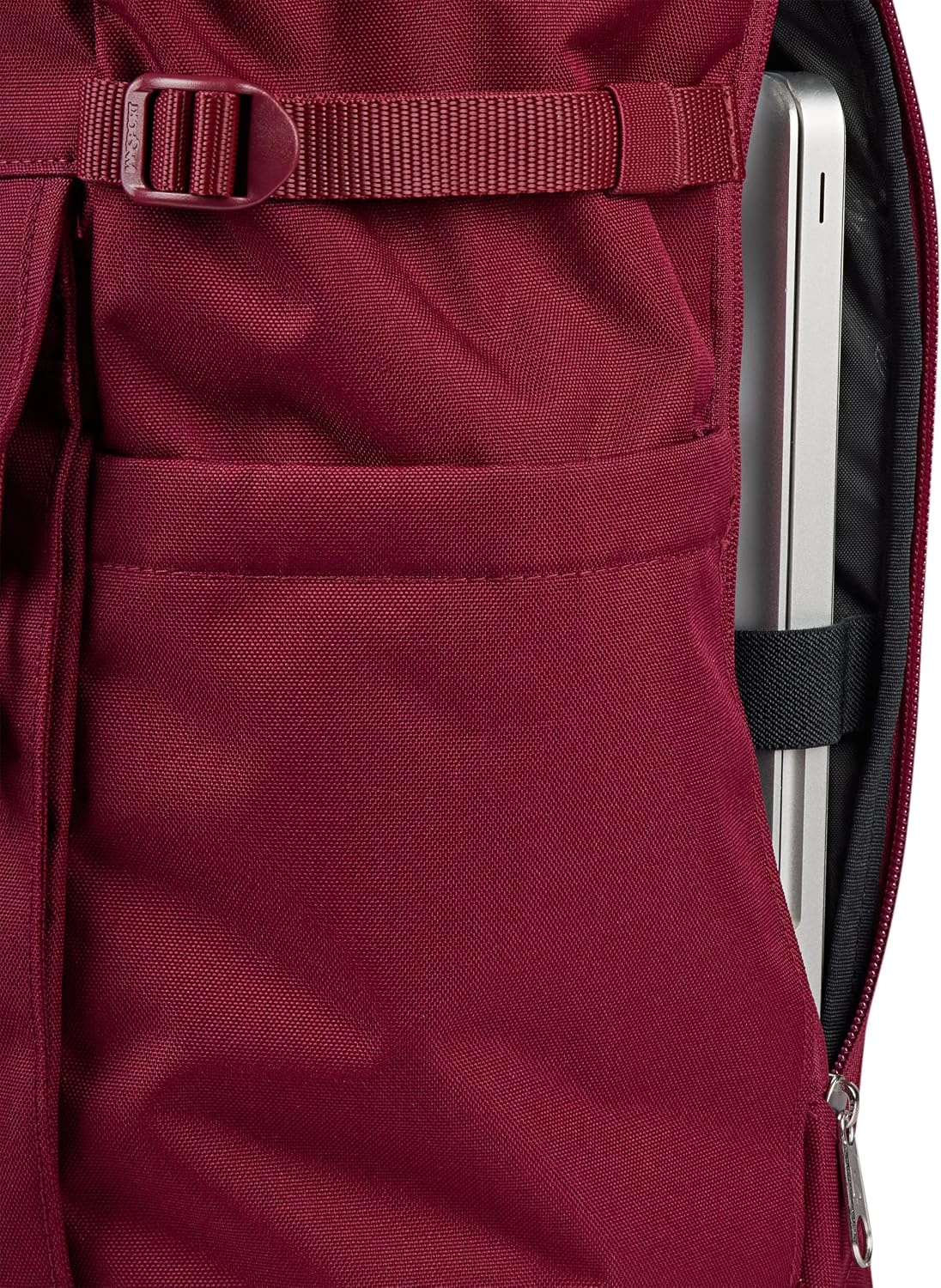 image:imageJanSport Hatchet Rolltop Backpack 17inch Padded Laptop Sleeve Spacious Main Compartment Dual Water Bottle Pockets BlackRusset Red