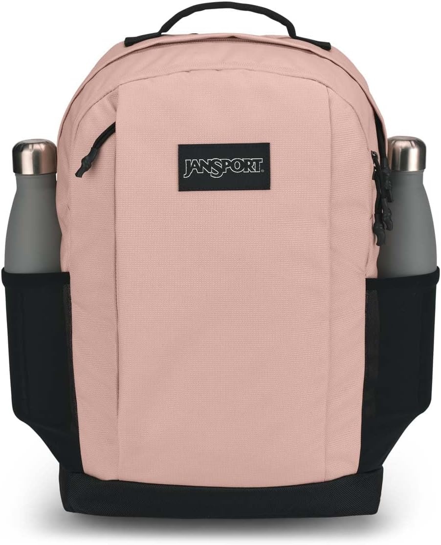 image:imageJanSport Inbound Pack Large Main Compartment Dual Water Bottle Pockets and Dedicated 15Inch Padded Laptop Pocket Cargo GreenMisty Rose