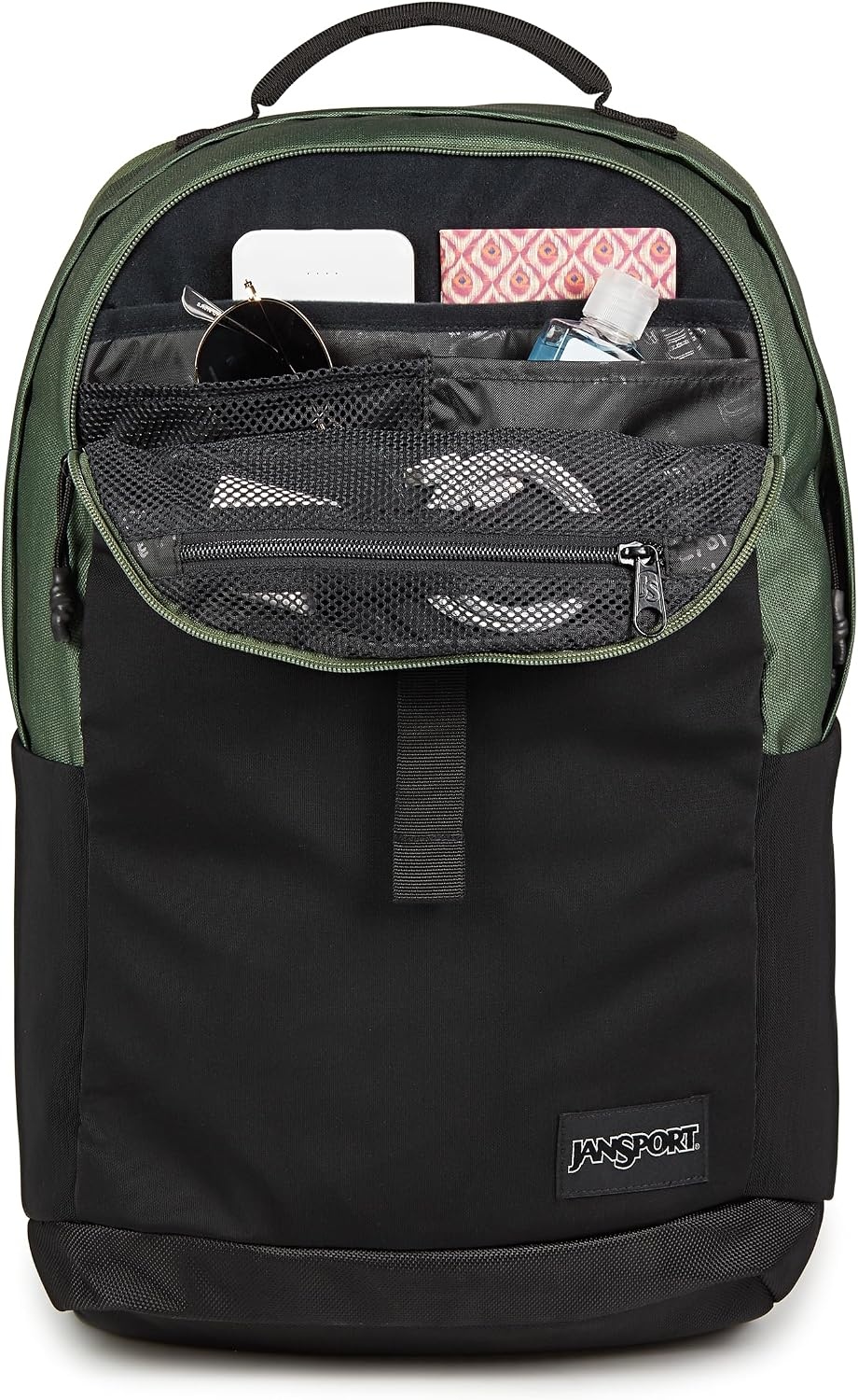 image:imageJanSport Journey Pack Backpack Large Main Compartment Dual Water Bottle Pockets 15inch Padded Laptop Compartment with Tricot Lined Sleeve Cargo GreenCargo Green