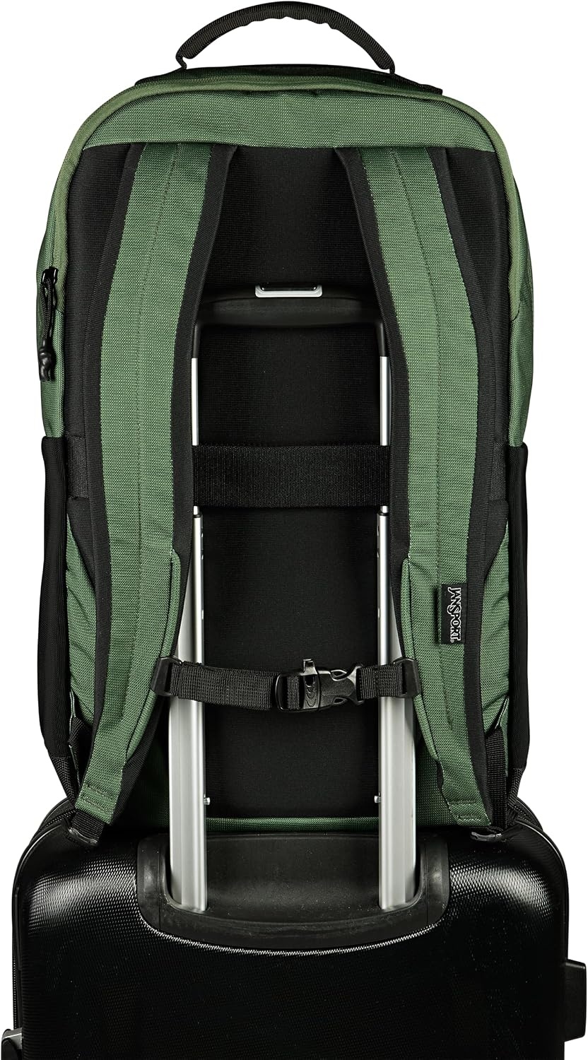image:imageJanSport Journey Pack Backpack Large Main Compartment Dual Water Bottle Pockets 15inch Padded Laptop Compartment with Tricot Lined Sleeve Cargo GreenCargo Green