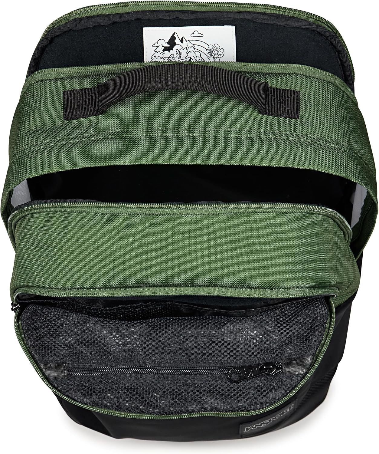 image:imageJanSport Journey Pack Backpack Large Main Compartment Dual Water Bottle Pockets 15inch Padded Laptop Compartment with Tricot Lined Sleeve Cargo GreenCargo Green