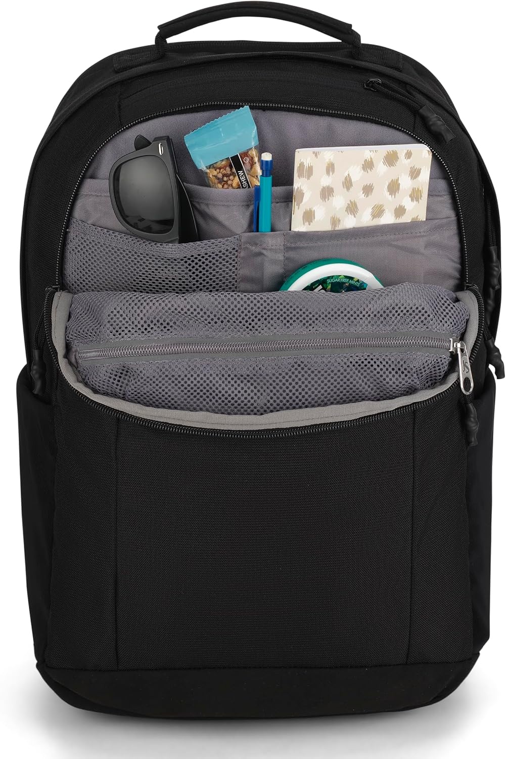 image:imageJanSport Landings Pack Large Backpack with Soft Back Panel Dual Water Bottle Pockets 15Inch Padded Laptop Compartment WhiteBlack
