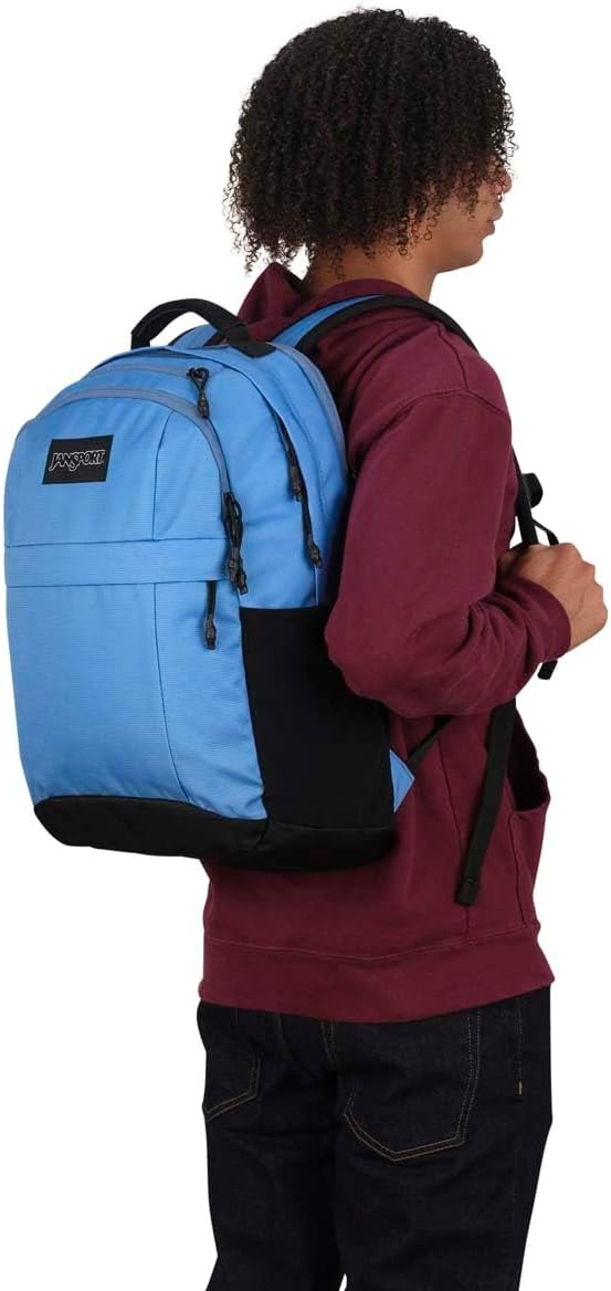 image:imageJanSport Landings Pack Large Backpack with Soft Back Panel Dual Water Bottle Pockets 15Inch Padded Laptop Compartment WhiteElemental Blue