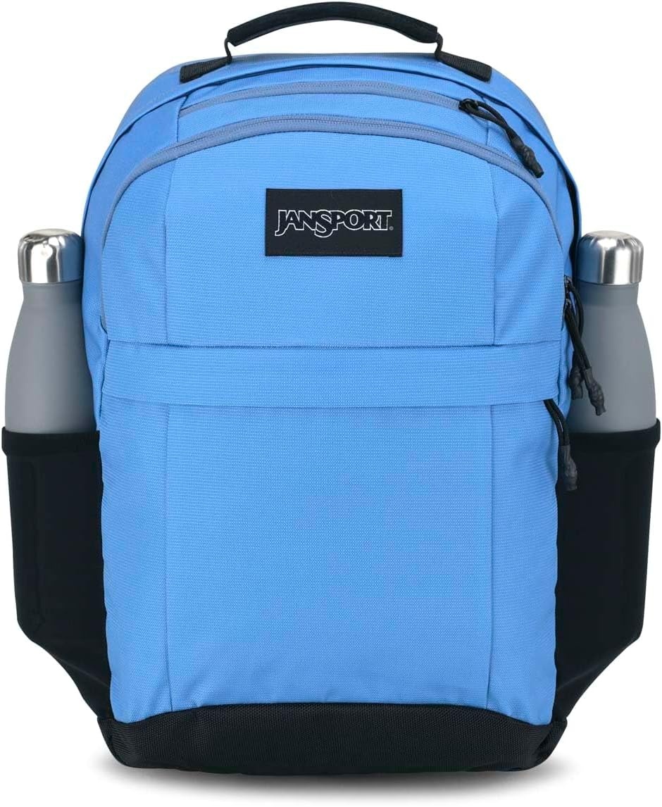 image:imageJanSport Landings Pack Large Backpack with Soft Back Panel Dual Water Bottle Pockets 15Inch Padded Laptop Compartment WhiteElemental Blue