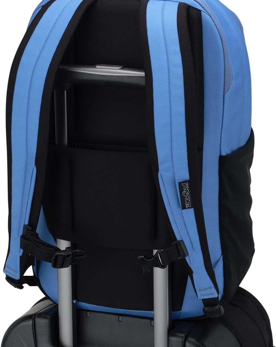 image:imageJanSport Landings Pack Large Backpack with Soft Back Panel Dual Water Bottle Pockets 15Inch Padded Laptop Compartment WhiteElemental Blue