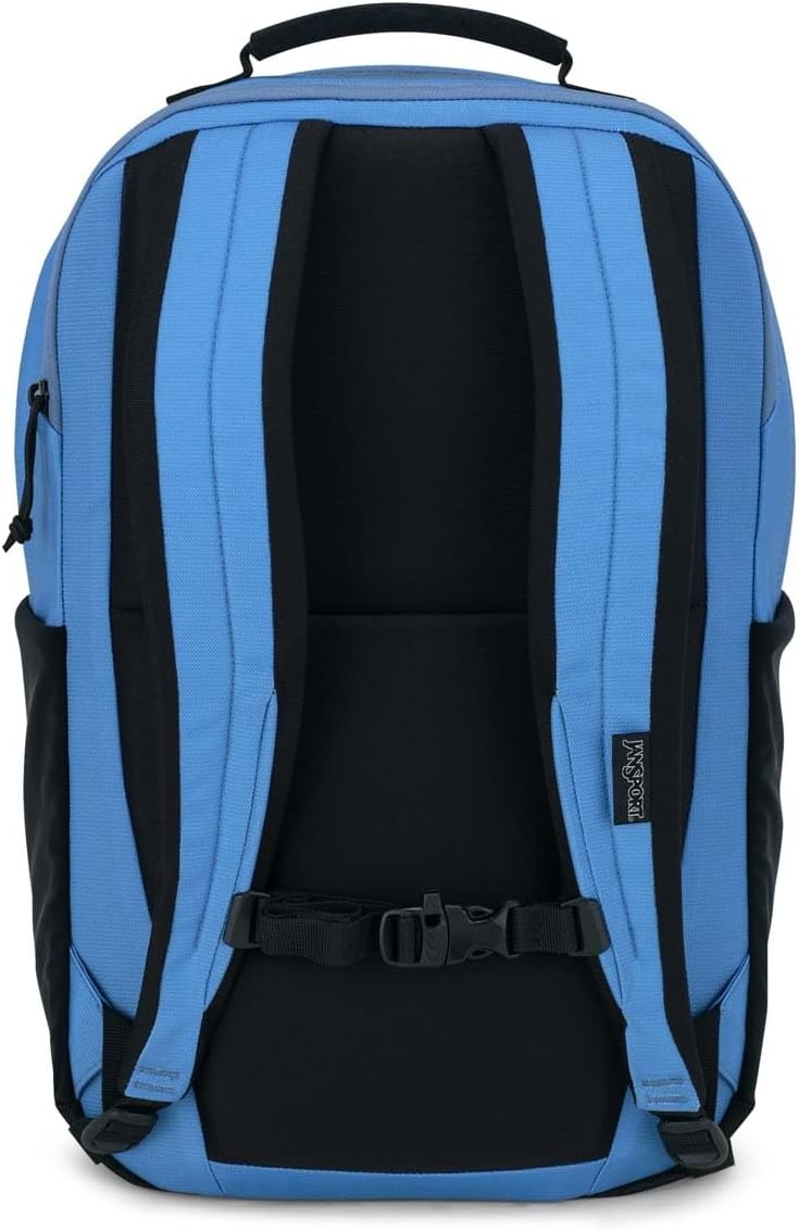 image:imageJanSport Landings Pack Large Backpack with Soft Back Panel Dual Water Bottle Pockets 15Inch Padded Laptop Compartment WhiteElemental Blue
