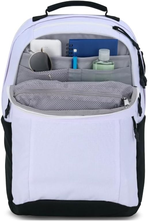 image:imageJanSport Landings Pack Large Backpack with Soft Back Panel Dual Water Bottle Pockets 15Inch Padded Laptop Compartment WhiteWhite