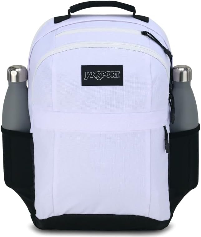 image:imageJanSport Landings Pack Large Backpack with Soft Back Panel Dual Water Bottle Pockets 15Inch Padded Laptop Compartment WhiteWhite