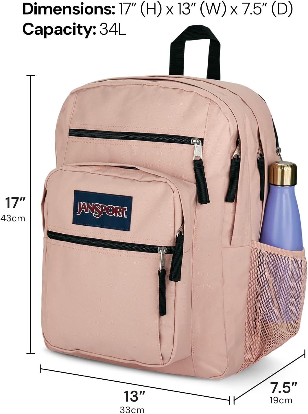 image:imageJanSport Laptop Backpack Computer Bag with 2 Compartments Ergonomic Shoulder Straps 15 Laptop Sleeve Haul Handle Vortex VoyageBad Bows