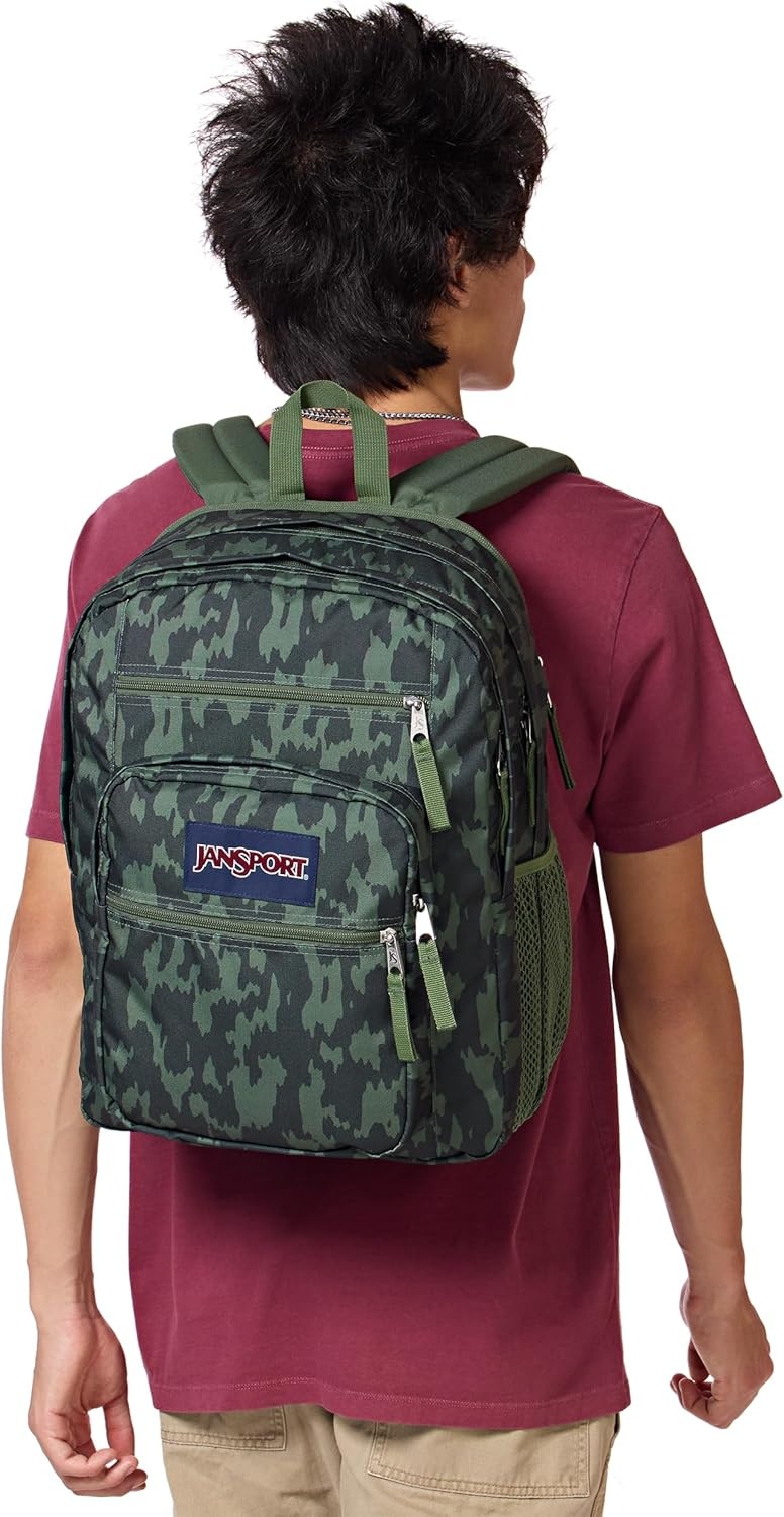 image:imageJanSport Laptop Backpack Computer Bag with 2 Compartments Ergonomic Shoulder Straps 15 Laptop Sleeve Haul Handle Vortex VoyageCamo Illusion