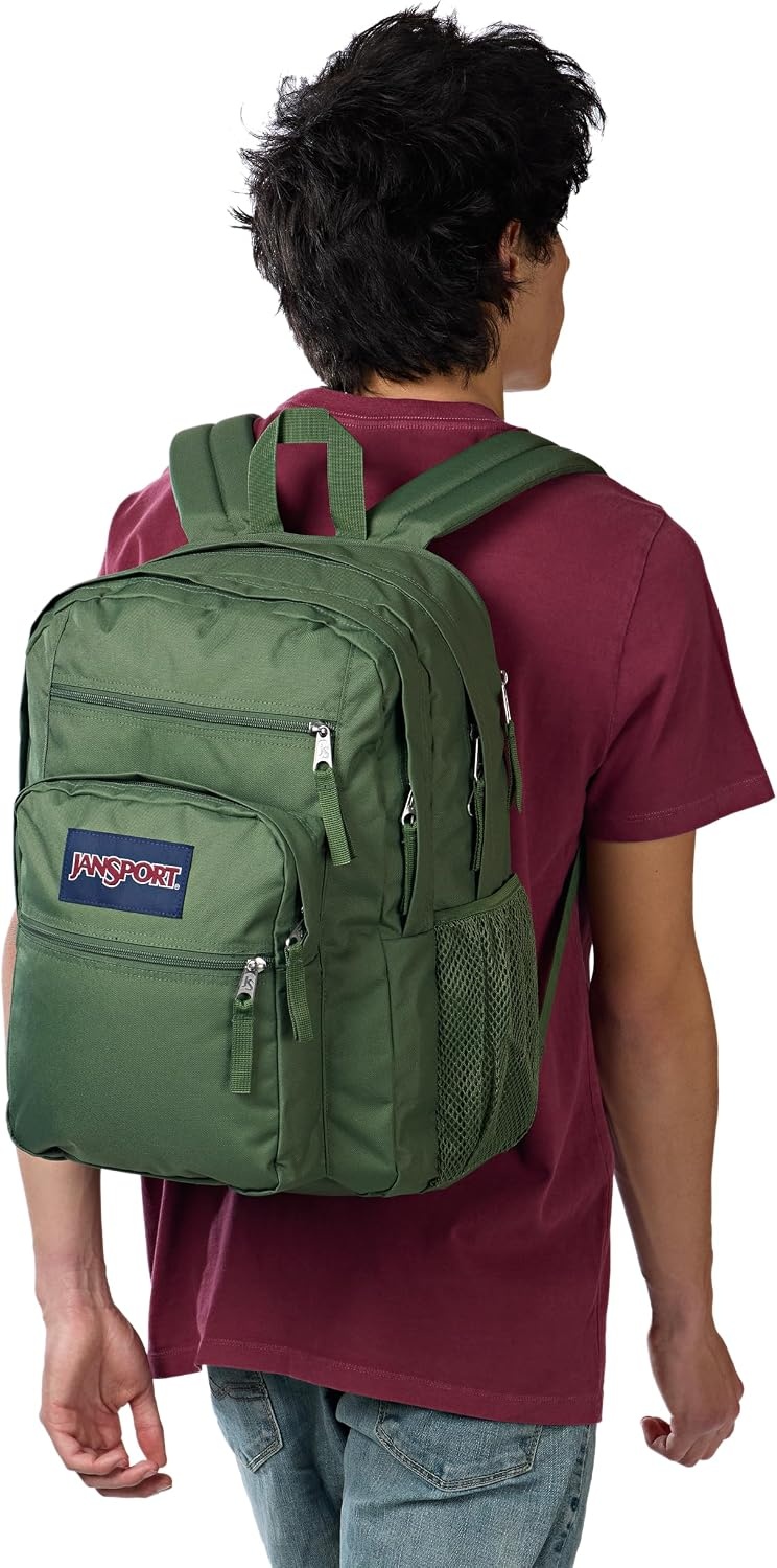 image:imageJanSport Laptop Backpack Computer Bag with 2 Compartments Ergonomic Shoulder Straps 15 Laptop Sleeve Haul Handle Vortex VoyageCargo Green