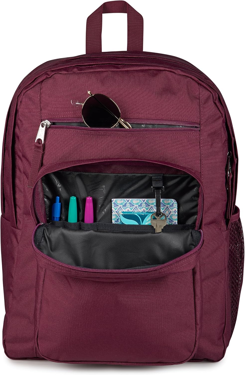 image:imageJanSport Laptop Backpack Computer Bag with 2 Compartments Ergonomic Shoulder Straps 15 Laptop Sleeve Haul Handle Vortex VoyageCherry Lacquer