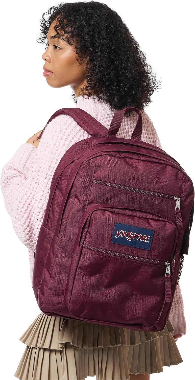 image:imageJanSport Laptop Backpack Computer Bag with 2 Compartments Ergonomic Shoulder Straps 15 Laptop Sleeve Haul Handle Vortex VoyageCherry Lacquer