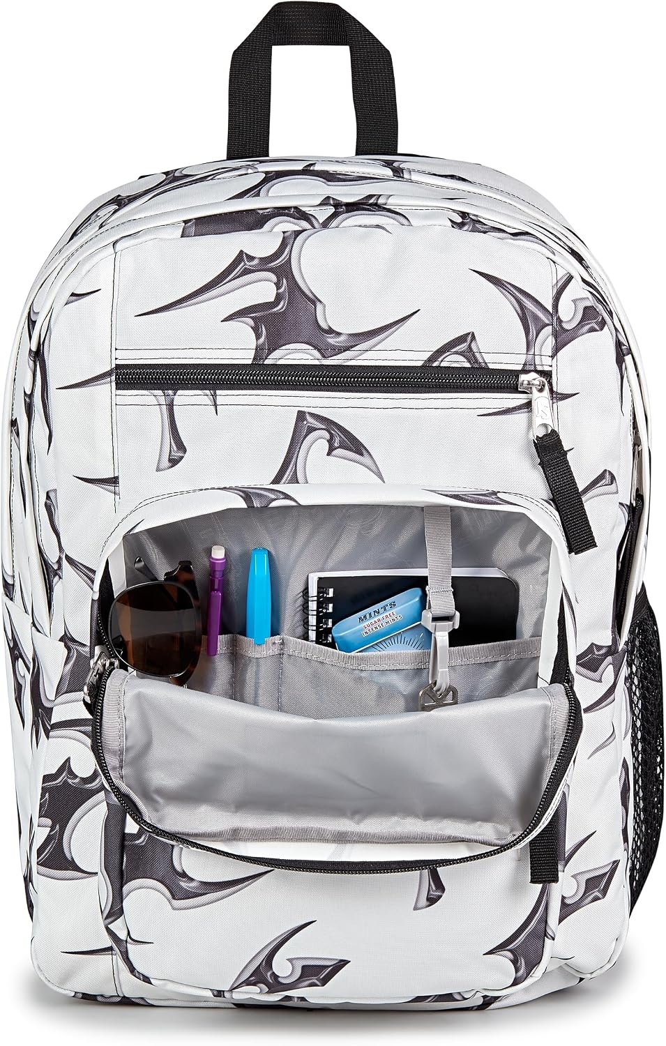 image:imageJanSport Laptop Backpack Computer Bag with 2 Compartments Ergonomic Shoulder Straps 15 Laptop Sleeve Haul Handle Vortex VoyageCyber Silver White