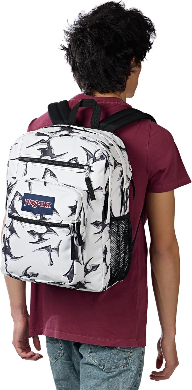 image:imageJanSport Laptop Backpack Computer Bag with 2 Compartments Ergonomic Shoulder Straps 15 Laptop Sleeve Haul Handle Vortex VoyageCyber Silver White