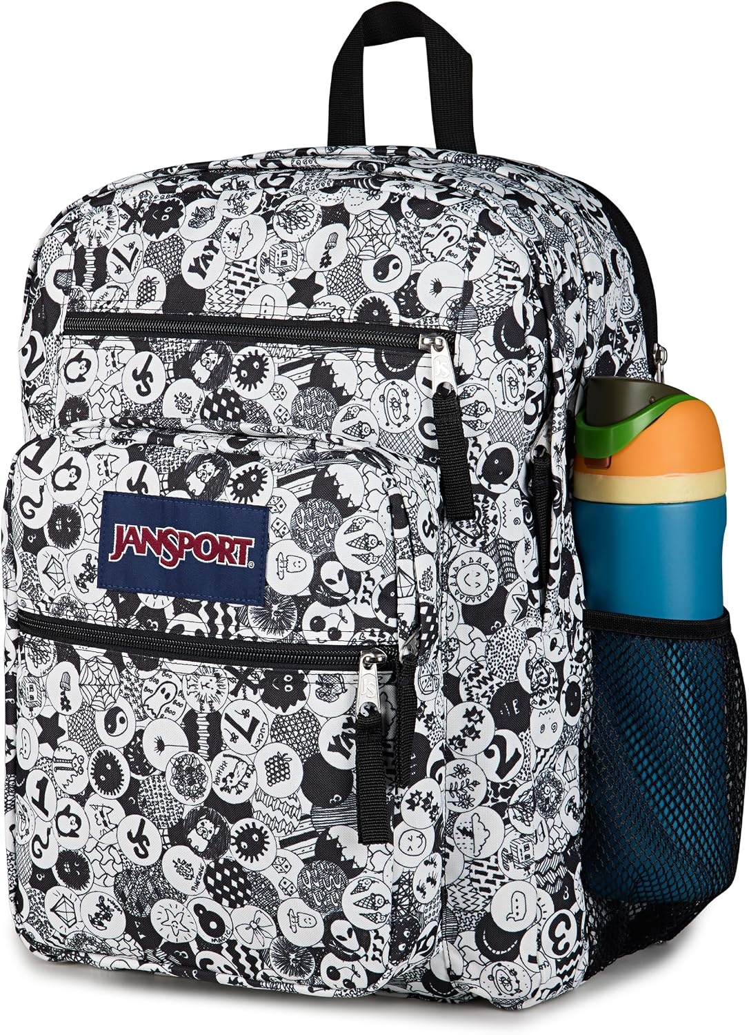 image:imageJanSport Laptop Backpack Computer Bag with 2 Compartments Ergonomic Shoulder Straps 15 Laptop Sleeve Haul Handle Vortex VoyageDoodle Dots