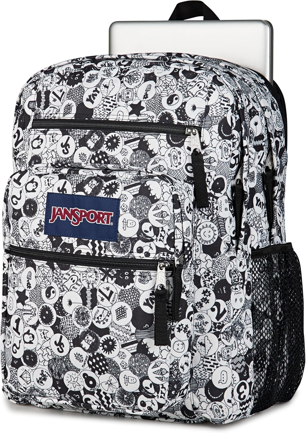 image:imageJanSport Laptop Backpack Computer Bag with 2 Compartments Ergonomic Shoulder Straps 15 Laptop Sleeve Haul Handle Vortex VoyageDoodle Dots