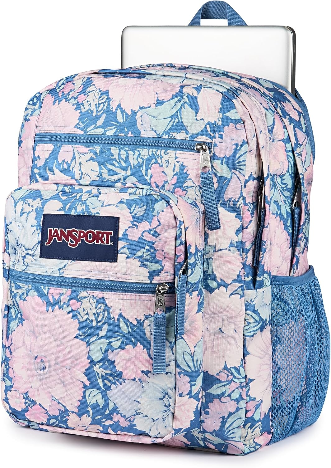 image:imageJanSport Laptop Backpack Computer Bag with 2 Compartments Ergonomic Shoulder Straps 15 Laptop Sleeve Haul Handle Vortex VoyageFaded Tapestry Elemental Blue