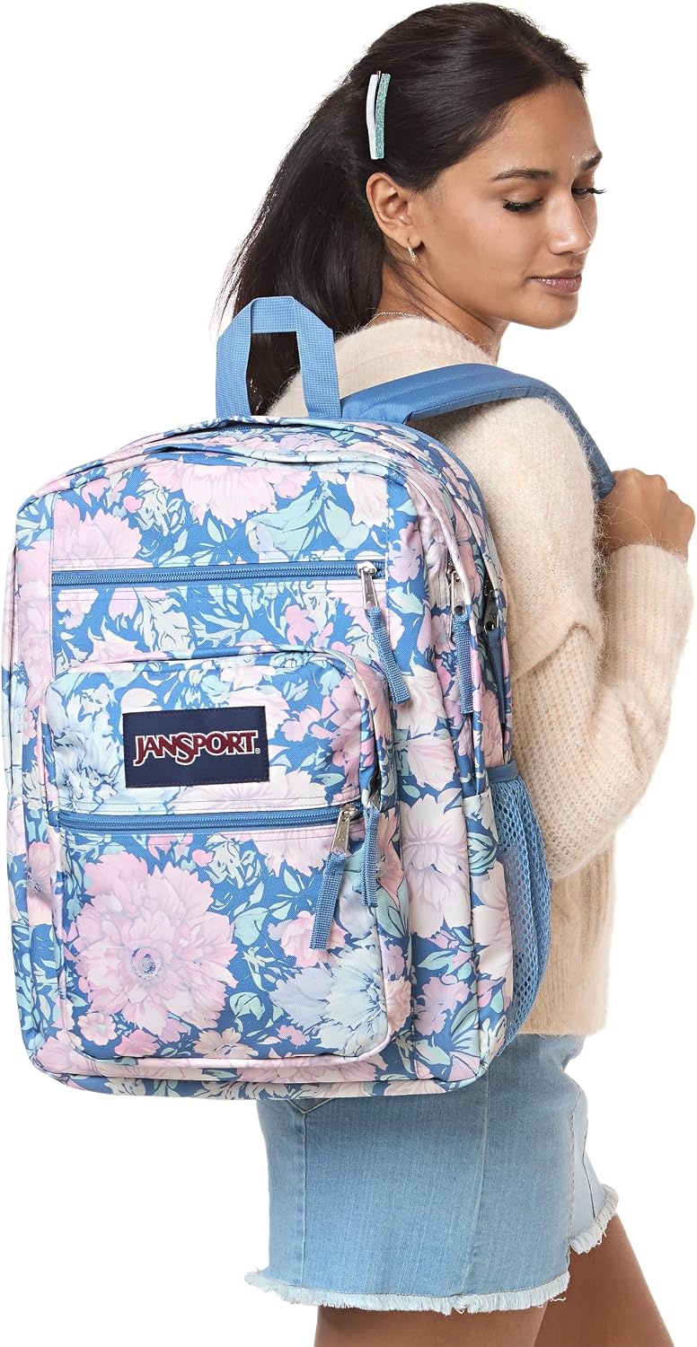 image:imageJanSport Laptop Backpack Computer Bag with 2 Compartments Ergonomic Shoulder Straps 15 Laptop Sleeve Haul Handle Vortex VoyageFaded Tapestry Elemental Blue