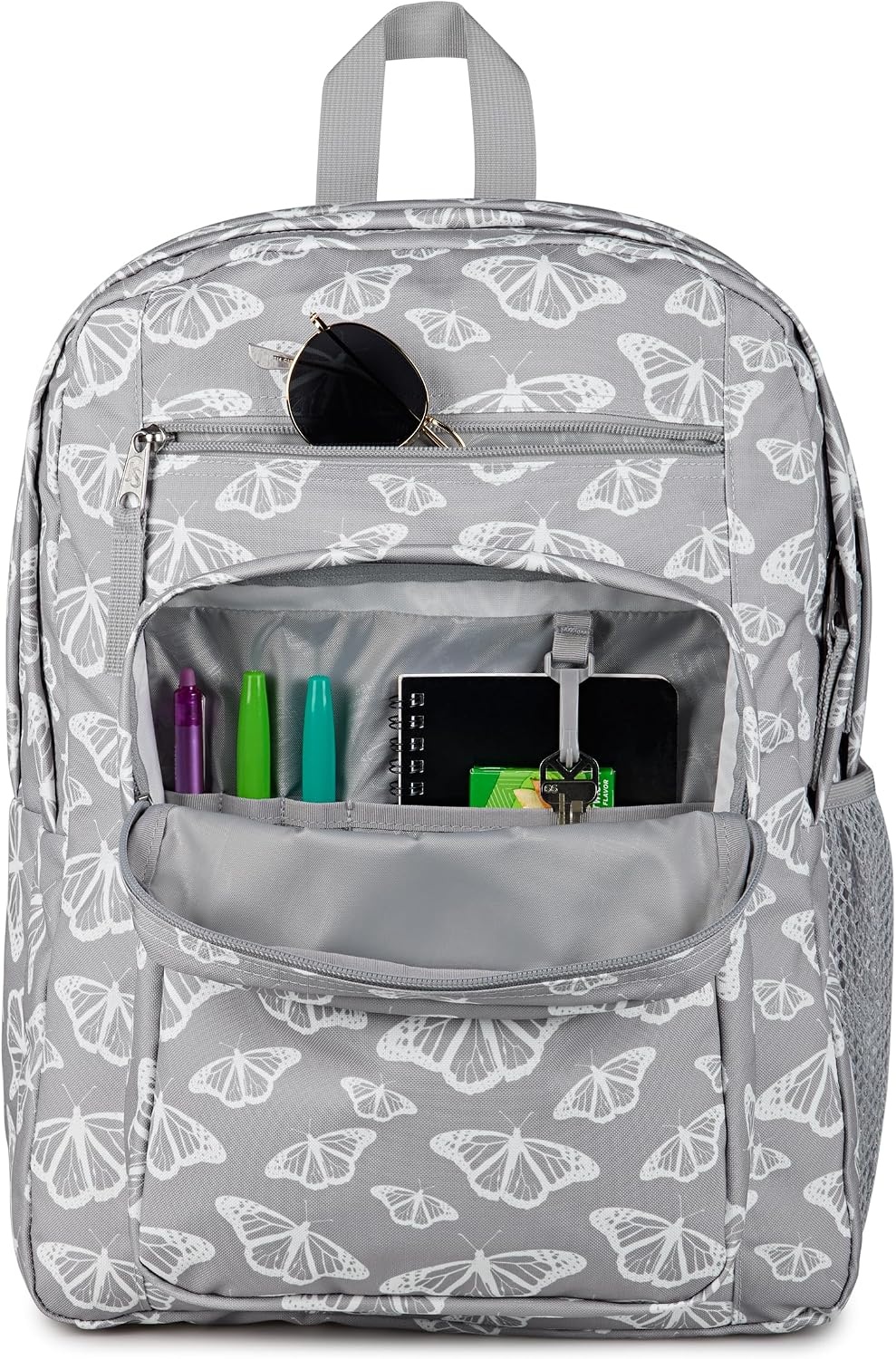 image:imageJanSport Laptop Backpack Computer Bag with 2 Compartments Ergonomic Shoulder Straps 15 Laptop Sleeve Haul Handle Vortex VoyageFlutter By Grey
