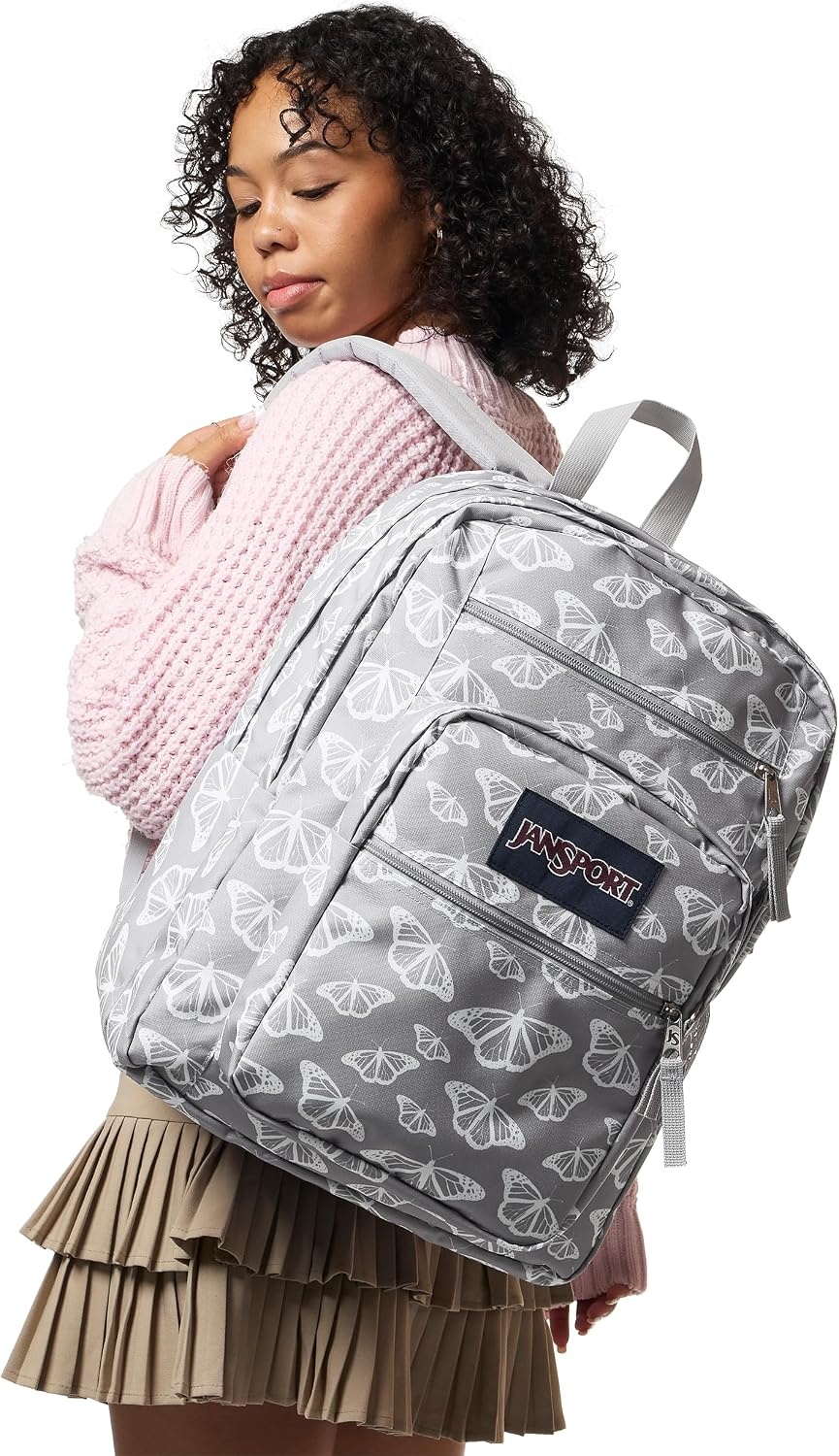 image:imageJanSport Laptop Backpack Computer Bag with 2 Compartments Ergonomic Shoulder Straps 15 Laptop Sleeve Haul Handle Vortex VoyageFlutter By Grey