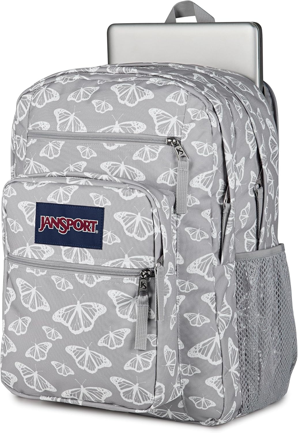 image:imageJanSport Laptop Backpack Computer Bag with 2 Compartments Ergonomic Shoulder Straps 15 Laptop Sleeve Haul Handle Vortex VoyageFlutter By Grey