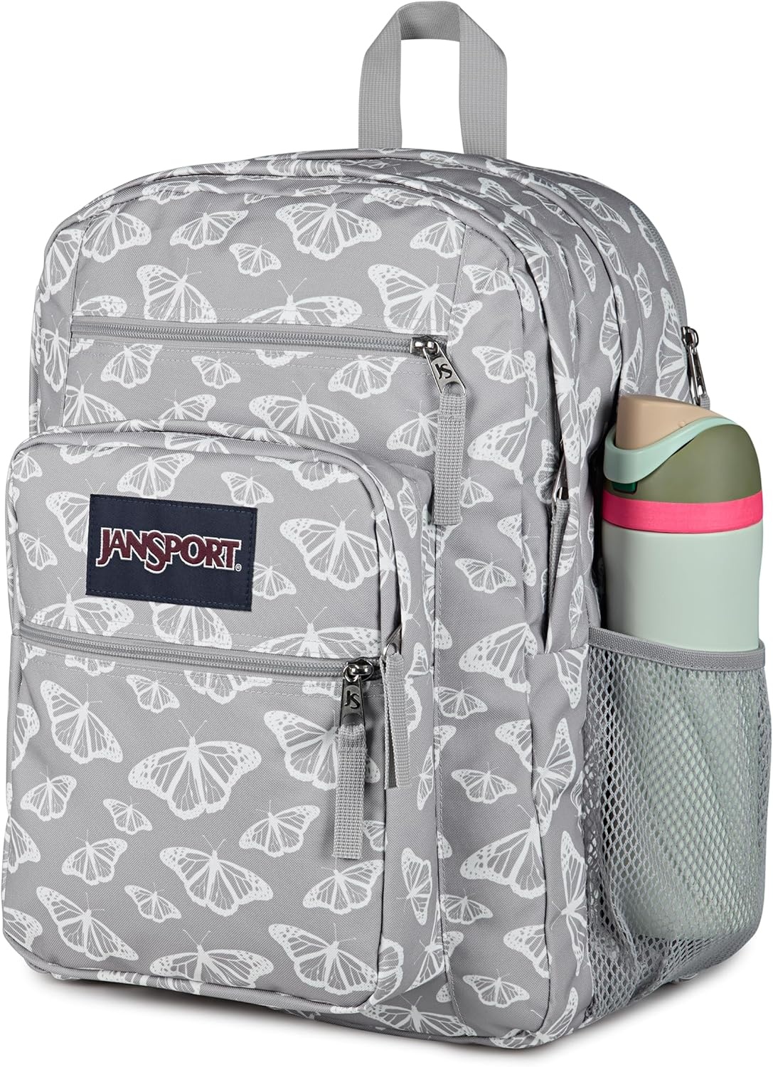 image:imageJanSport Laptop Backpack Computer Bag with 2 Compartments Ergonomic Shoulder Straps 15 Laptop Sleeve Haul Handle Vortex VoyageFlutter By Grey