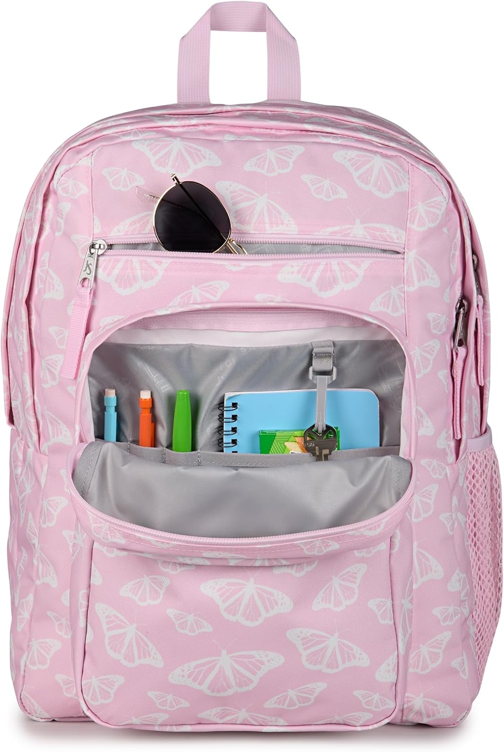 image:imageJanSport Laptop Backpack Computer Bag with 2 Compartments Ergonomic Shoulder Straps 15 Laptop Sleeve Haul Handle Vortex VoyageFlutter By Pink