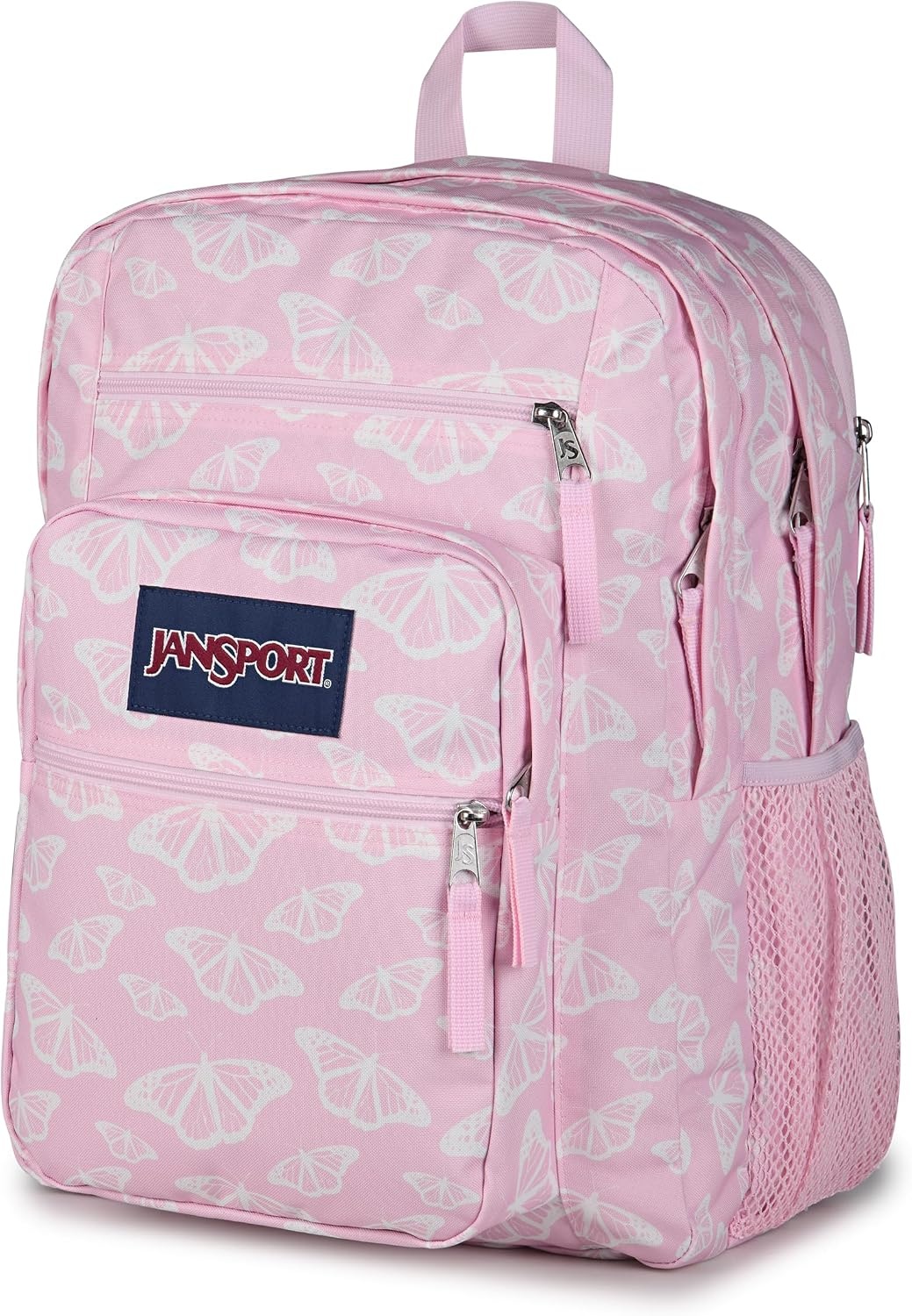 image:imageJanSport Laptop Backpack Computer Bag with 2 Compartments Ergonomic Shoulder Straps 15 Laptop Sleeve Haul Handle Vortex VoyageFlutter By Pink